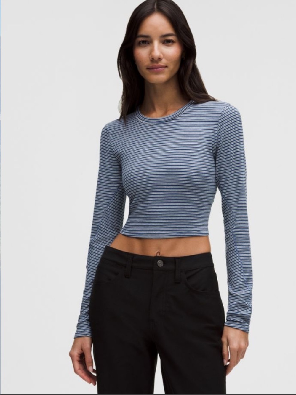 NWT LULULEMON HOLD TIGHT STRAIGHT-HEM CROPPED LONG SLEEVE SHIRT - Picture 2 of 7